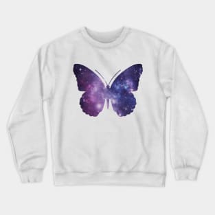 Purple Space Butterfly Crewneck Sweatshirt